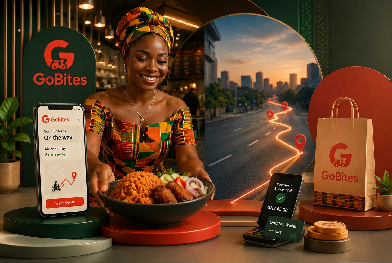 GoBites delivery rider in Ghana