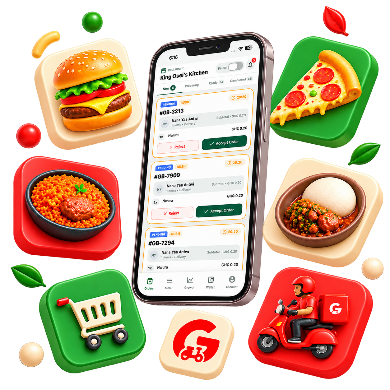 GoBites App Illustration
